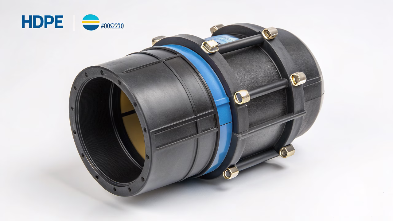 corte transversal fitting electrofusión HDPE resistencia eléctrica integrada interior