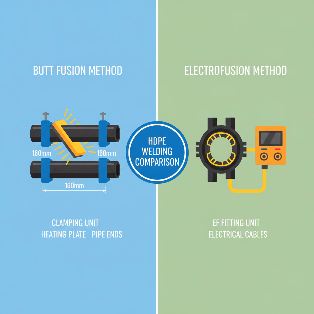 comparación soldadura a tope vs electrofusión tuberías HDPE
