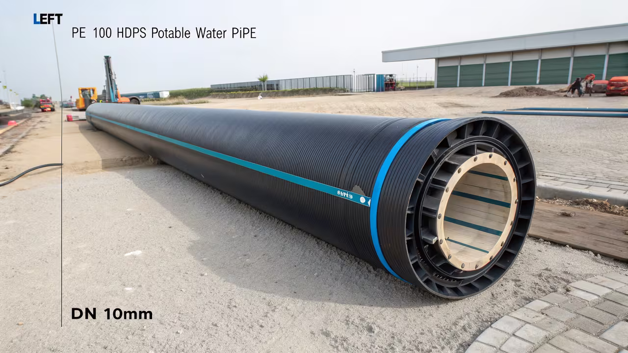 corte transversal tubería HDPE PE 100 estructura interna pared