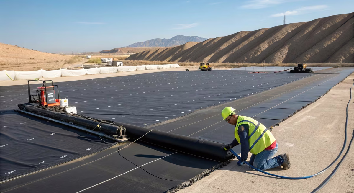 ¿Qué es la soldadura de geomembranas HDPE y por qué es crítica?